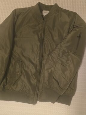 Stoosh Olive Bomber Jacket - Men's Classic Flight Style